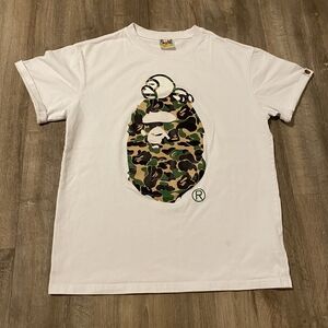 BAPE ABC Camo Milo On Big Ape Tee White/Green